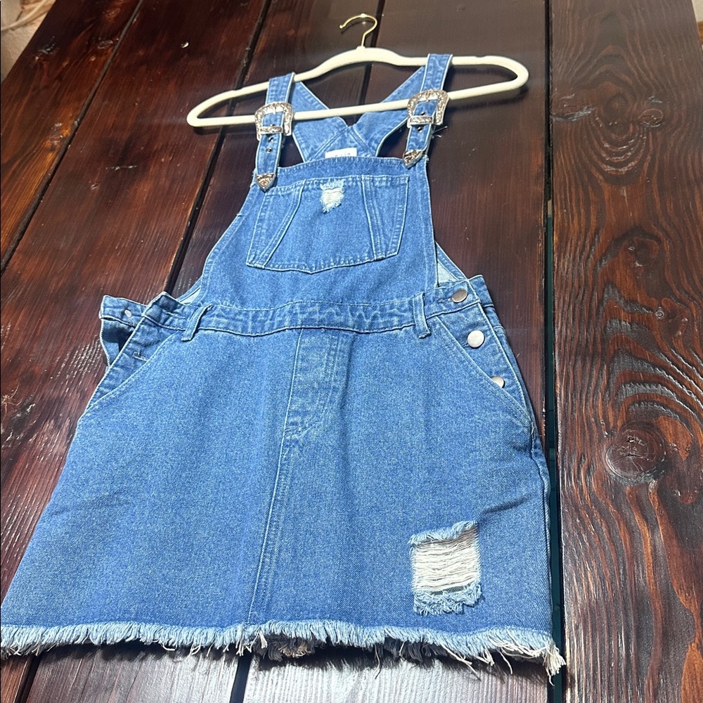 Le Lis Classic Blue Denim Overalls